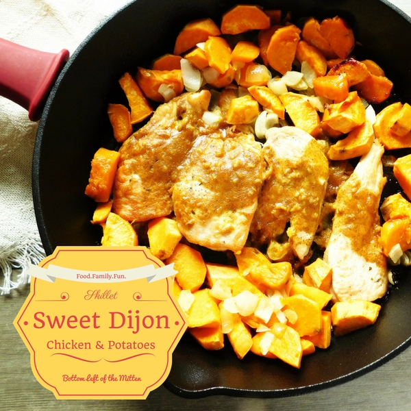 Skillet Sweet Dijon Chicken & Potatoes | Bottom Left of the Mitten