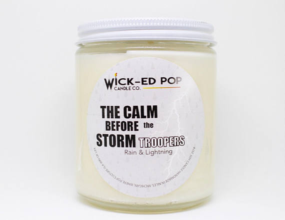 The Calm Before the Stormtroopers - Star Wars Inspired Candle from WickedPopCandleCo | Star Wars Gift Guide | Bottom Left of the Mitten