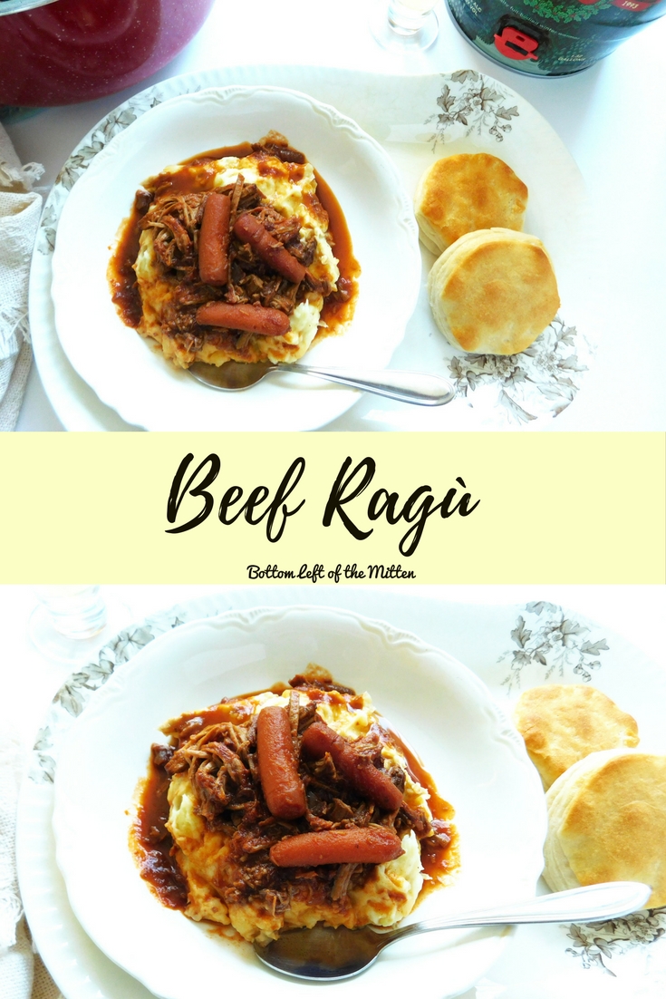 Beef Ragu | Bottom Left of the Mitten #beef #roastbeefrecipe #foodandbeerpairing
