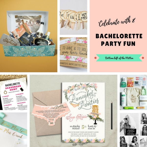 'Celebrate with 8' Bachelorette Party Fun | Bottom Left of the Mitten