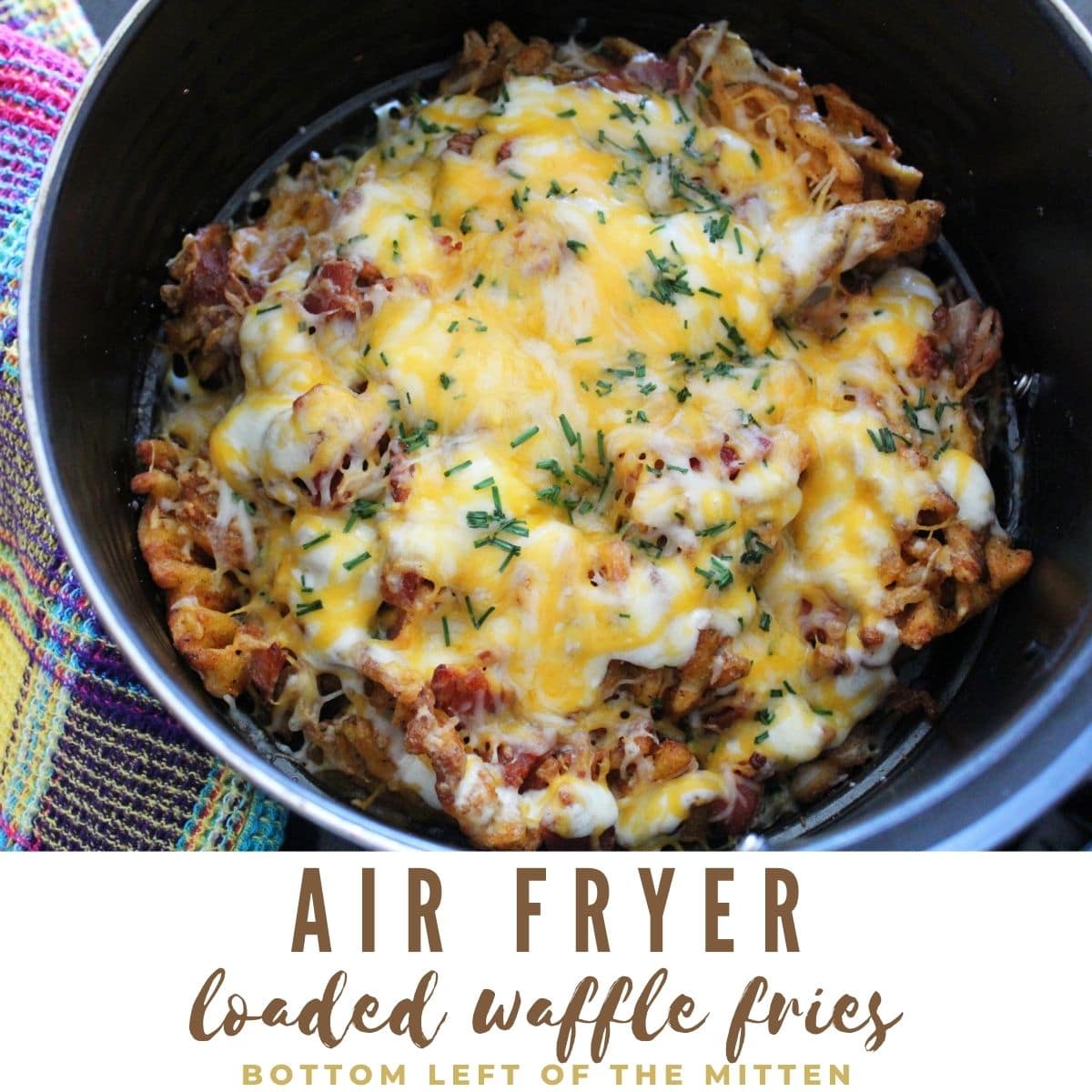 Air Fryer Loaded Waffle Fries with Oberon 