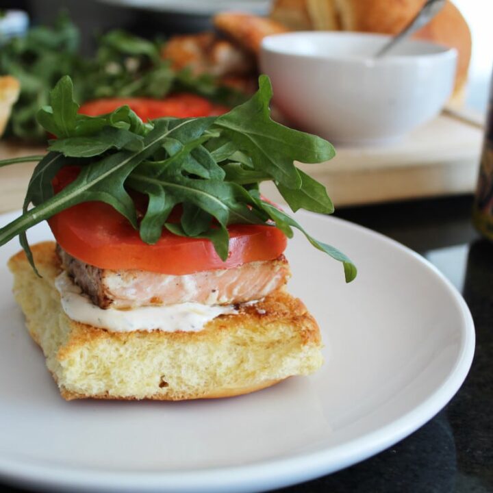 PanSeared Salmon Burgers Bottom Left of the Mitten