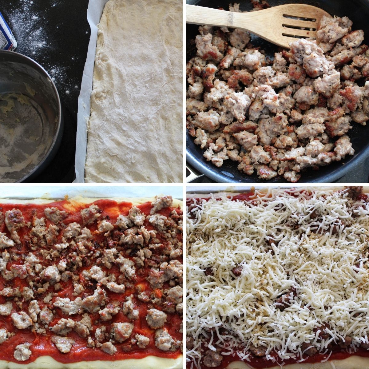 Thick Crust Sausage Pizza | Bottom Left of the Mitten