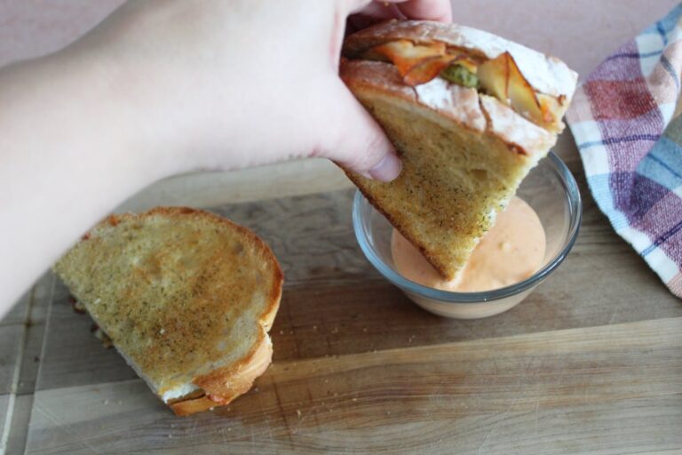 Deli Chicken Sandwich with Dill Pickles Bottom Left of the Mitten