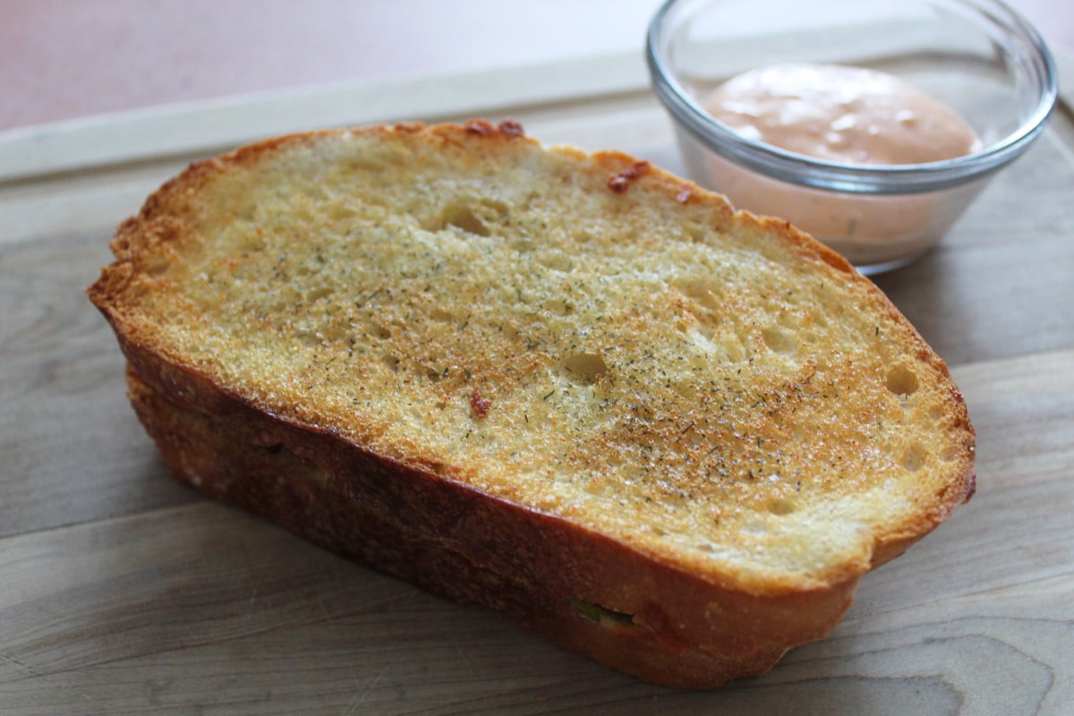 Deli Chicken Sandwich with Dill Pickles Bottom Left of the Mitten